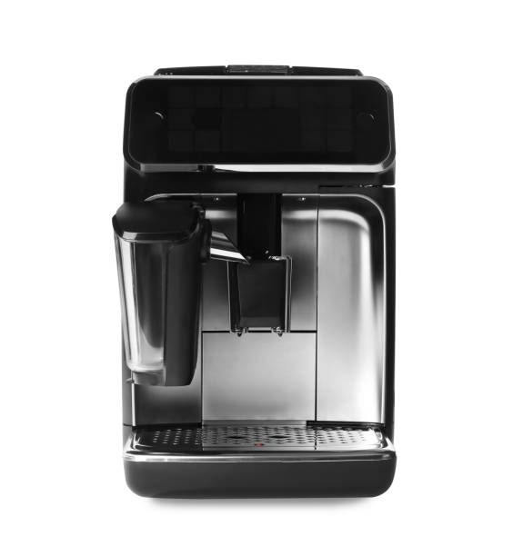 istock Modern electric coffee machine isolated on white 1421796953