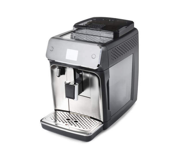istock Modern electric coffee machine isolated on white 1421796977
