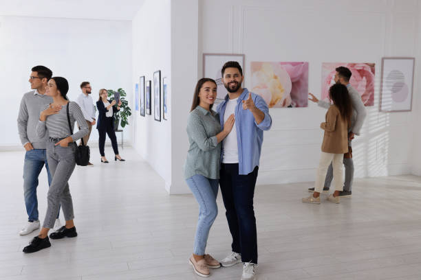 istock People viewing exposition in modern art gallery 1421809825