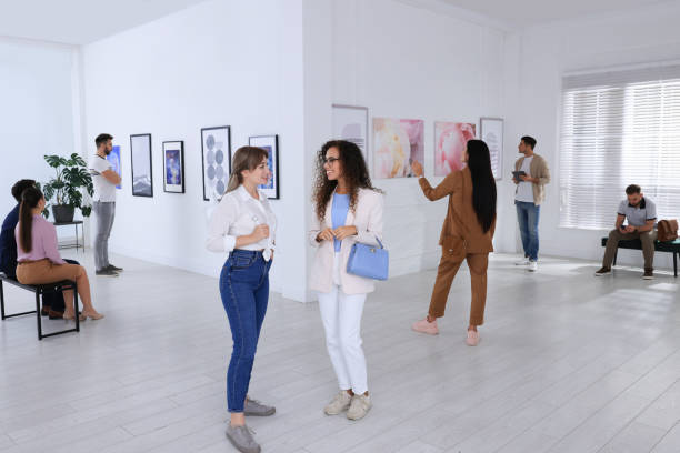 istock People viewing exposition in modern art gallery 1421809977