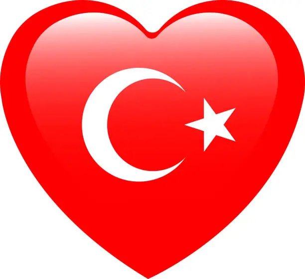 Vector illustration of Turkey heart