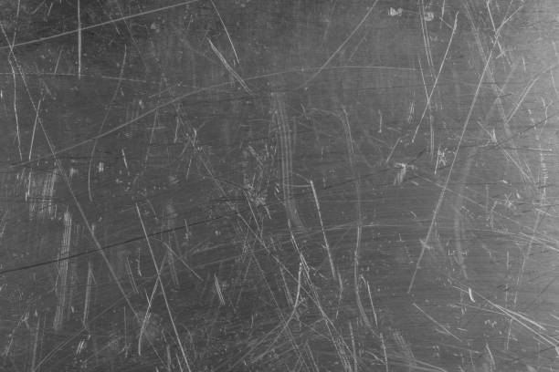 istock Texture of scratched metallic surface as background, closeup 1421817389