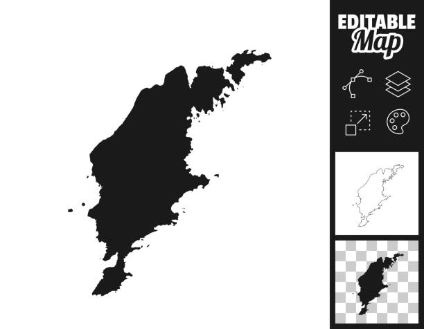 Gotland maps for design. Easily editable Map of Gotland for your own design. Three maps with editable stroke included in the bundle: - One black map on a white background. - One line map with only a thin black outline in a line art style (you can adjust the stroke weight as you want). - One map on a blank transparent background (for change background or texture). The layers are named to facilitate your customization. Vector Illustration (EPS file, well layered and grouped). Easy to edit, manipulate, resize or colorize. Vector and Jpeg file of different sizes. gotland stock illustrations