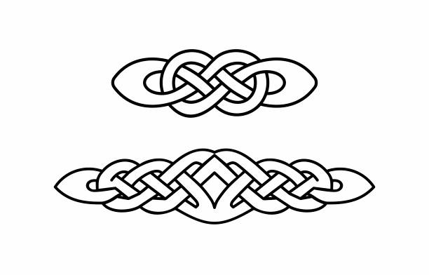keltische elemente - celtic knot illustrations stock-grafiken, -clipart, -cartoons und -symbole