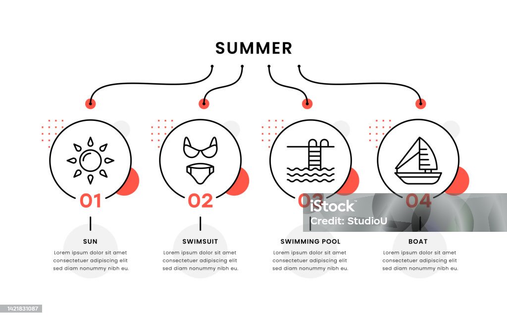 Timeline Examples Summer Summer Timeline Infographic Template Stock Illustration - Download ...