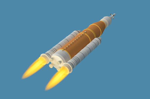 Front view of landed airplane