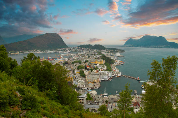 istock Alesund is a city in Norway. 1421858429