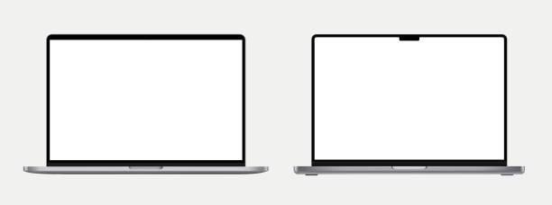ÐÑÐ°ÑÐ¸ÐºÐ° Ð¸ Ð¸Ð»Ð»ÑÑÑÑÐ°ÑÐ¸Ð¸ Device screen mockup. Set of laptop and monitor. With blank screen for you design. Vector illustration raincoat stock illustrations