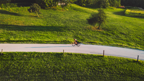 istock Road cycling trough the country side 1421864423