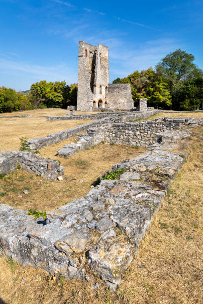 Dorgicse village - ruins of medieval church, Balaton lake, Hungary, Europe stock photo
