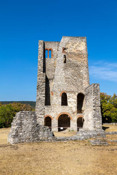 Dorgicse village - ruins of medieval church, Balaton lake, Hungary, Europe stock photo
