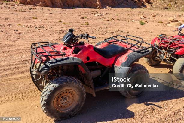 Atv Quad Bikes For Safari Trips In Sinai Desert Egypt Stock Photo - Download Image Now