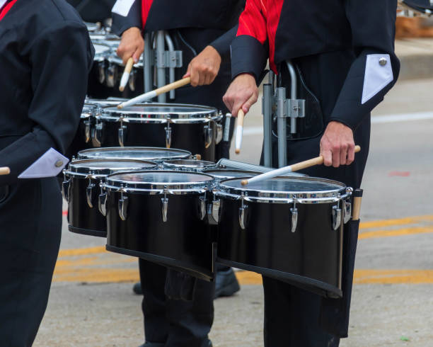 istock snare section of a marching band drum line warming up for a parade 1421878083