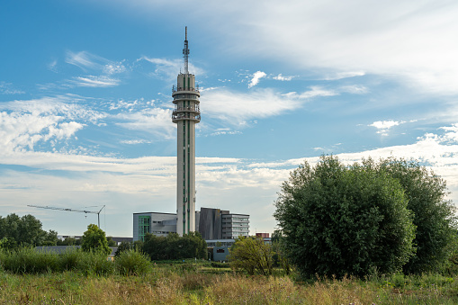Haarlem, North Holland, The Netherlands, 24.08.2022, telecommunication tower seen from the distance