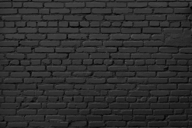 sfondo del muro di mattoni neri. muratura scura. spazio di copia. - retro revival pattern masonry old foto e immagini stock