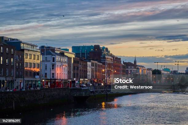 Dusk In Dublin Stock Photo - Download Image Now - Dublin - Republic of Ireland, Tourism, Architecture