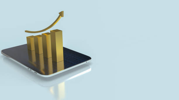 istock The gold chart on tablet for business concept 3d rendering 1421897369