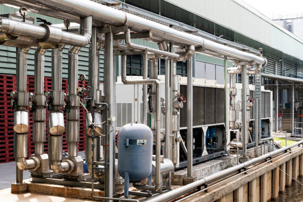 istock Cooling water tower for industry plant 1421900522