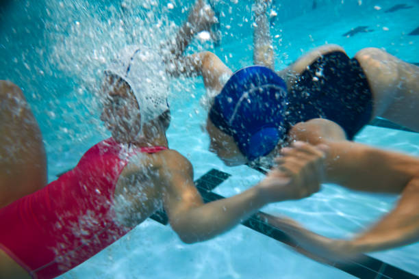 istock A female water polo player commits a fault. 1421911709