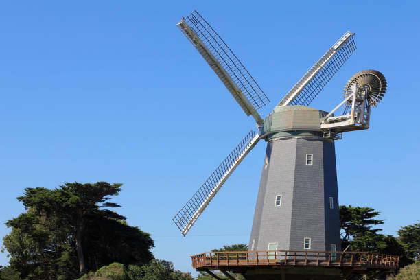 murphy windmill - golden gate park - san francisco - golden gate park zdjęcia i obrazy z banku zdjęć