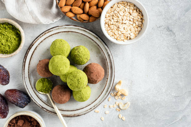 istock Matcha protein energy balls or bliss balls 1421921503