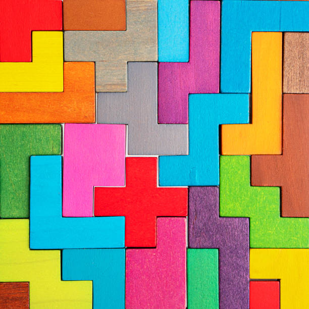 istock Geometric shapes on a wooden background 1421921834