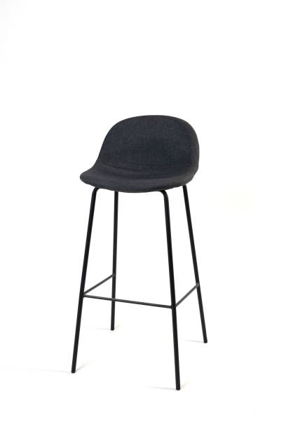 istock high black bar chair isolated on white background 1421933222