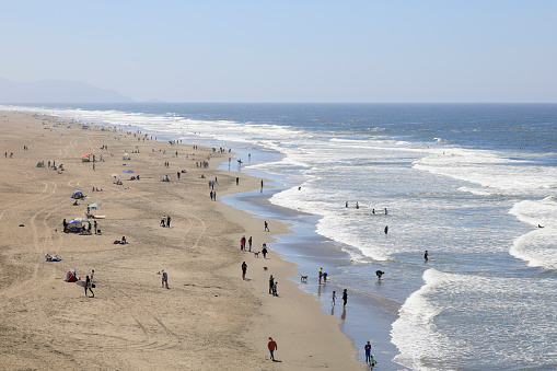 High angle view of Ocean beach (San Francisco, California).