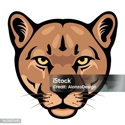istock Puma Head. Mascot Creative Design. 1421937492