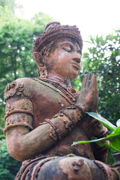 istock Ancient statue in Temple of Thailand 1421940051