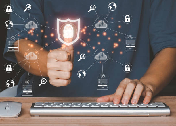 istock Digital transformation change management, new technology big data and business process strategy, automate operation, customer service management, cloud computing, technology fingerprint 1421942751