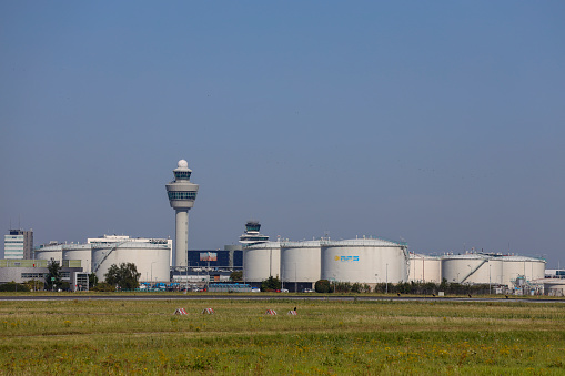 Airport Fuel Supply AFS on Amsterdam Schiphol Airport in the Netherlands