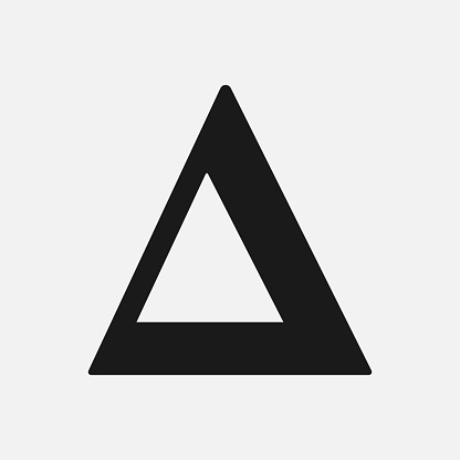 Greek alphabet delta symbol vector illustration icon - High quality logo isolated on white background