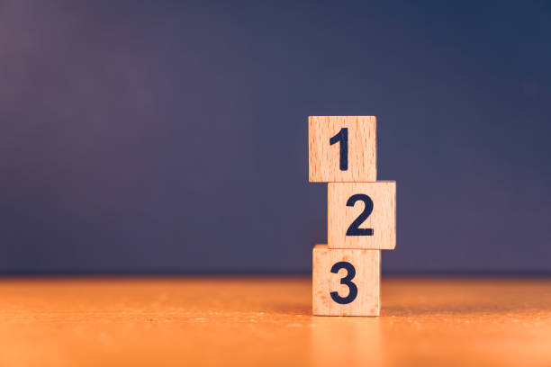 istock Wooden block number using as business competition concept 1421952458
