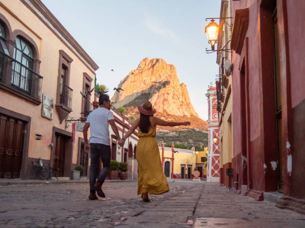 istock Multiracial couple traveling in Mexico 1421957758