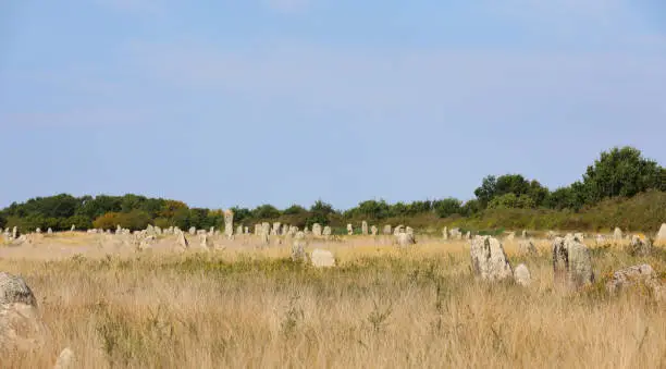 Photo of Menhirs near Carnac in Bretagne Brittany