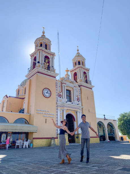 istock Multiracial couple traveling in Mexico for vacations 1421960102