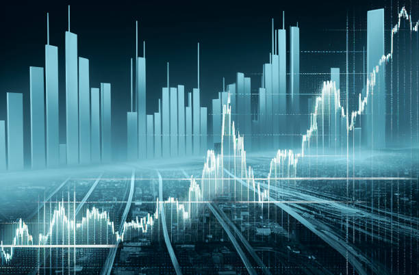 istock stock market graph representing upward trend with blue colors on futuristic background 1421973150
