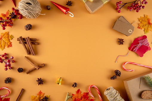 Christmas and Thanksgiving Background With Copy Space