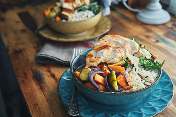 istock Farmers Harvest Chicken Rice Bowl 1421983910