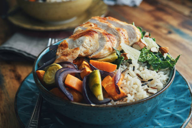 istock Farmers Harvest Chicken Rice Bowl 1421983915