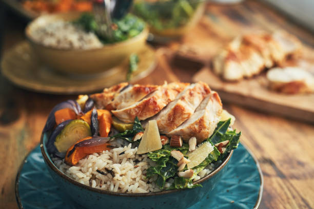 istock Farmers Harvest Chicken Rice Bowl 1421984074