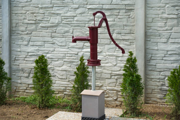 Well hand pump in the garden