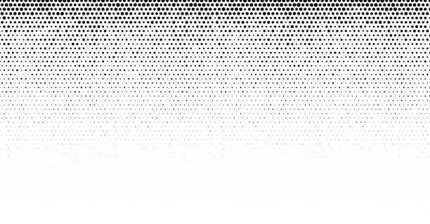 Vector illustration of Seamless black half tone dots on white background