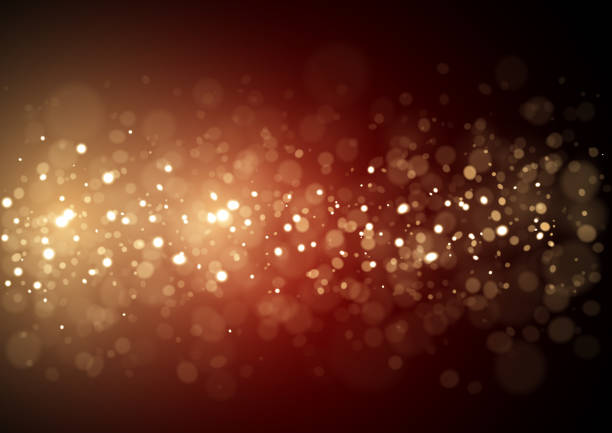 Glittering abstract red golden Christmas lights Shiny sparkling glittering gold colored background vector illustration for use as background template on Christmas designs, cards, flyers, banners, advertising, brochures, posters, digital presentations, slideshows, PowerPoint, websites rose gold glitter stock illustrations