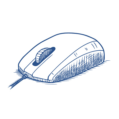 Compmouse Drawing Freehand Drawing Of A Computer Mouse Stock Illustration - Download ...