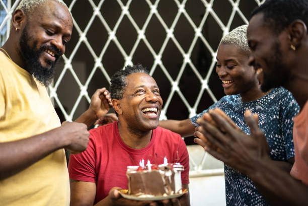 istock Family celebrating father's birthday 1422024975