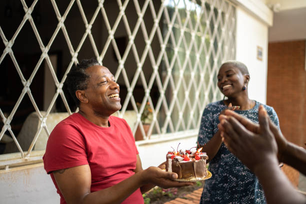 istock Family celebrating father's birthday 1422024985