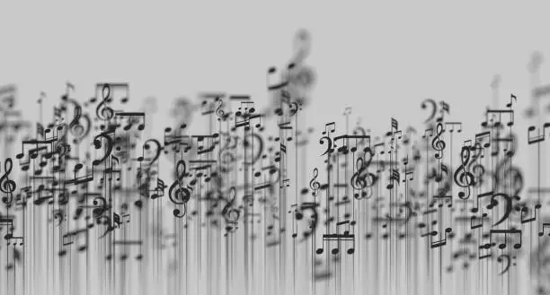 Photo of Music background design. Musical writing notes