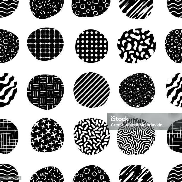 Irregular Round Pattern Seamless Pattern Irregular Circles Different Textures Stock ...